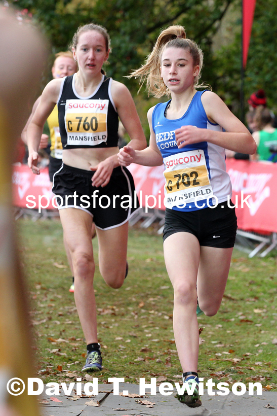 Girls under-15s 2021 National Cross Country Relays, Berry Hill Park, Mansfield. Photo: David T. Hewitson/Sports for All Pics
